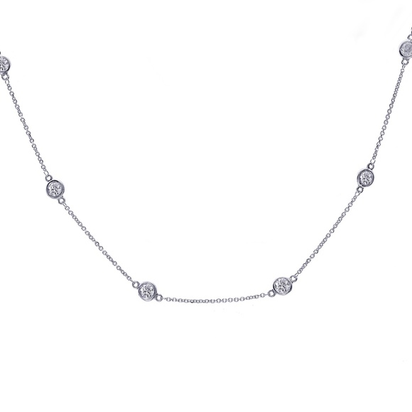Avital & Co Jewelry Jewelry - 1.80 Ct. tw. Round Cut Diamonds By The Yard Necklace 14K Gold